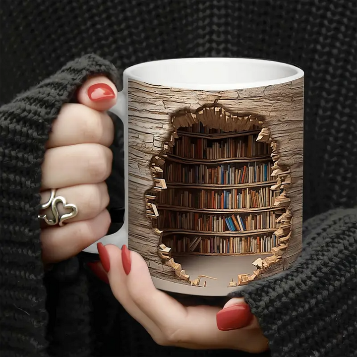 Heat-Reactive 3D Library Mug