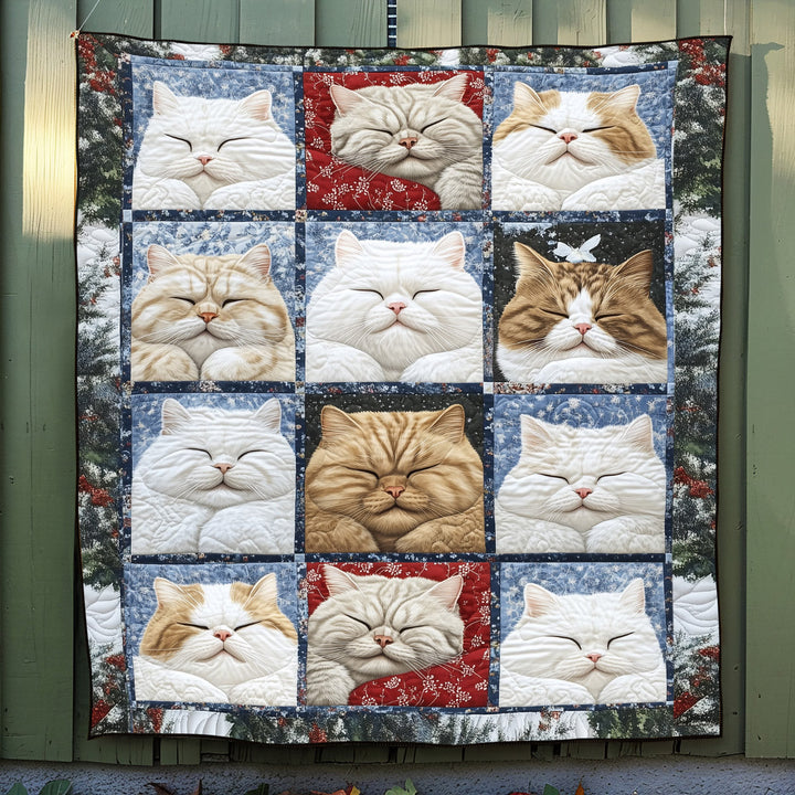 Snuggly Cat Dreams Quilted Blanket