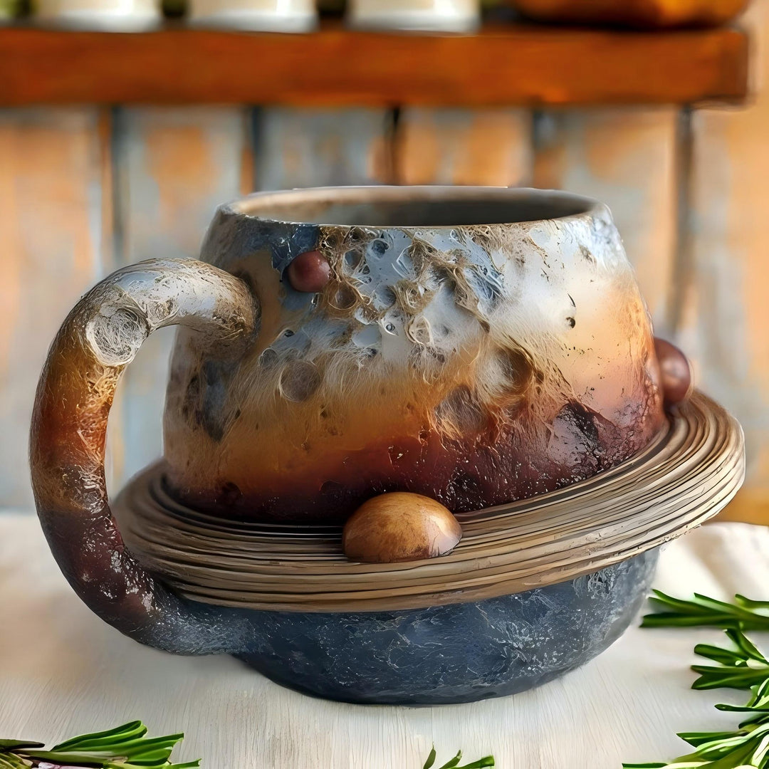 Stars and Planets Handcrafted Mug