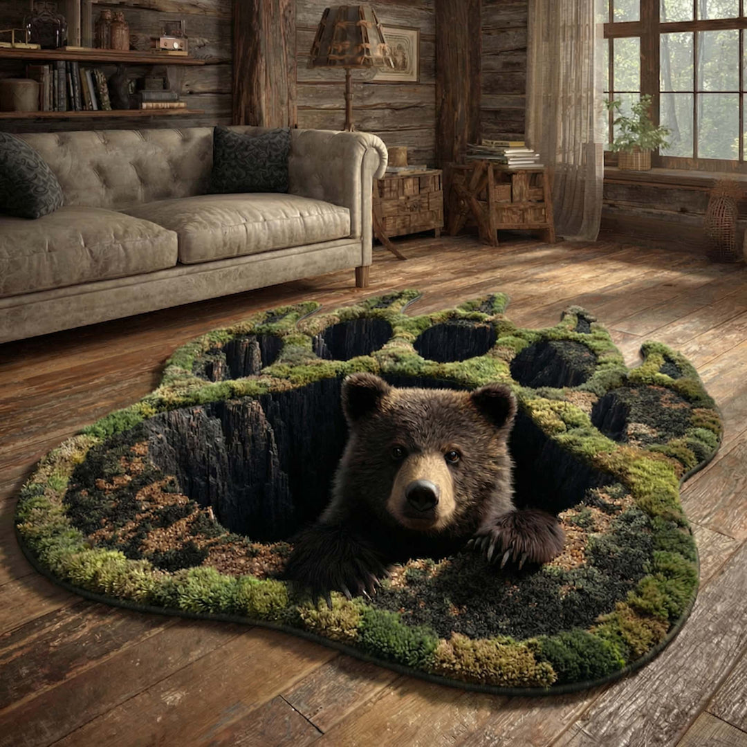 Deepwood Bear Shaped Area Rug