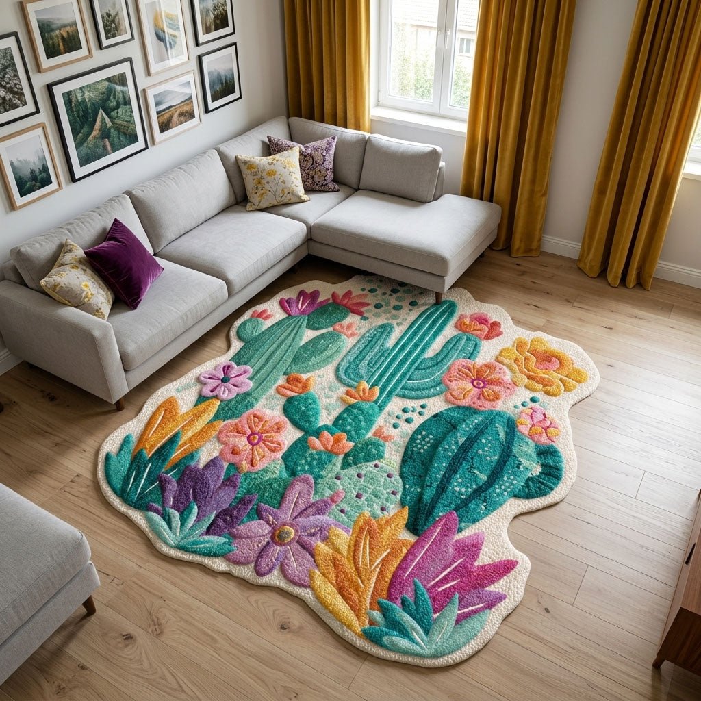 Desert Bloom Shaped Area Rug