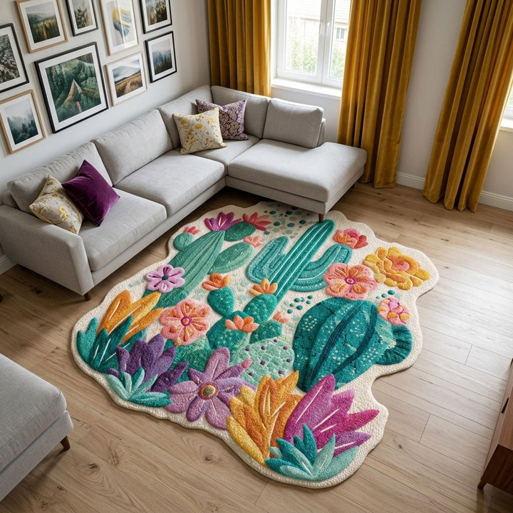 Desert Bloom Shaped Area Rug