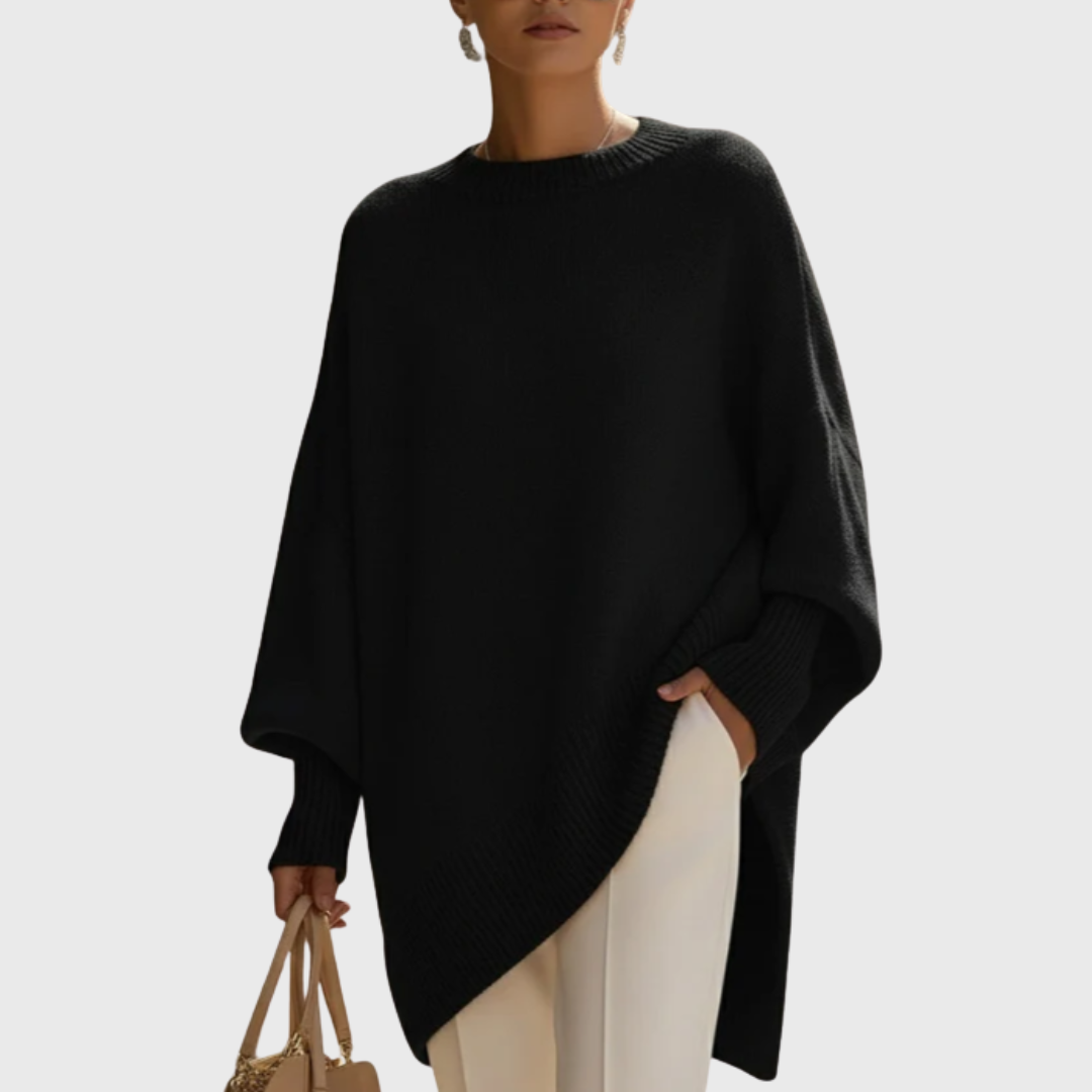 Elnora - Oversized Poncho Sweater