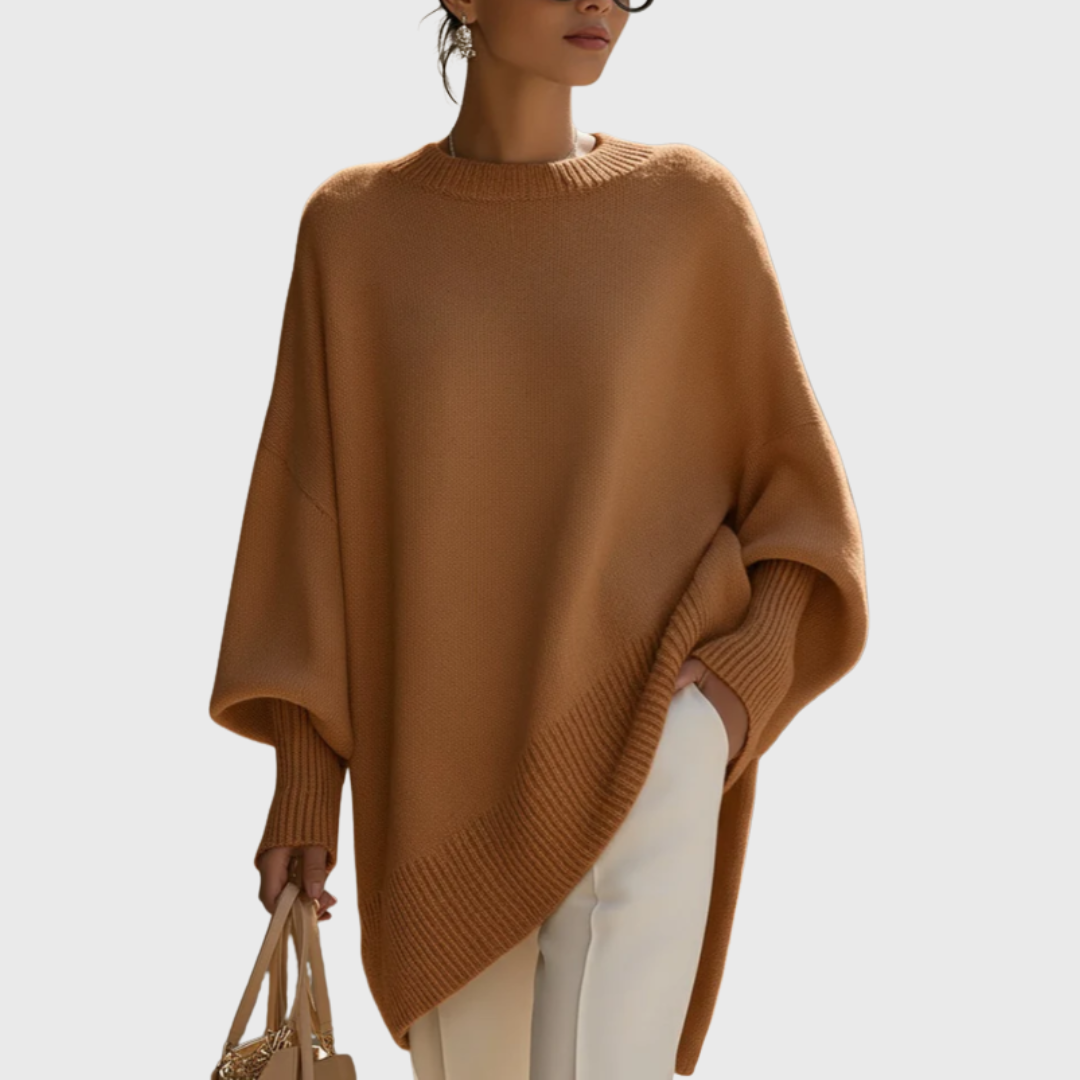 Elnora - Oversized Poncho Sweater
