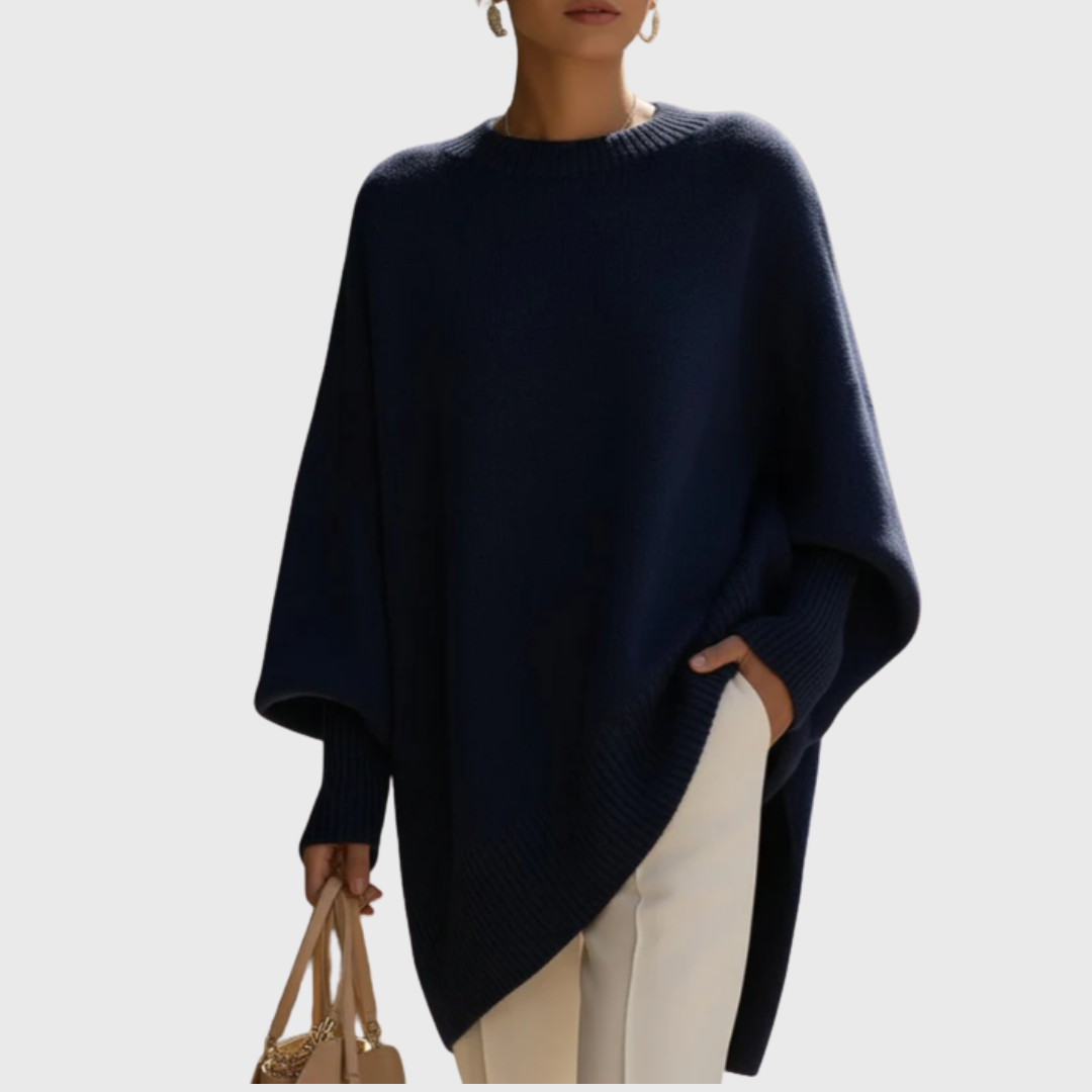 Elnora - Oversized Poncho Sweater