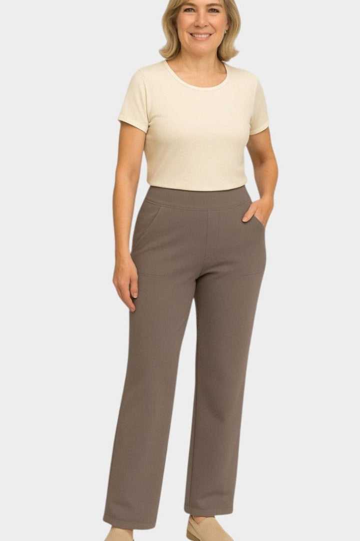 Camryn - Stretch Knit Wide-Leg Pants