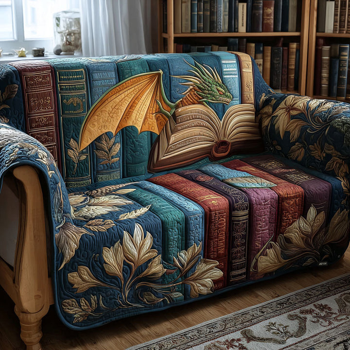 Dragon Quilted Sofa Cover