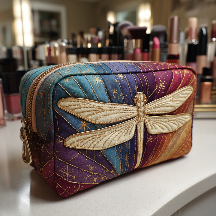 Patterned Quilted Makeup Bag