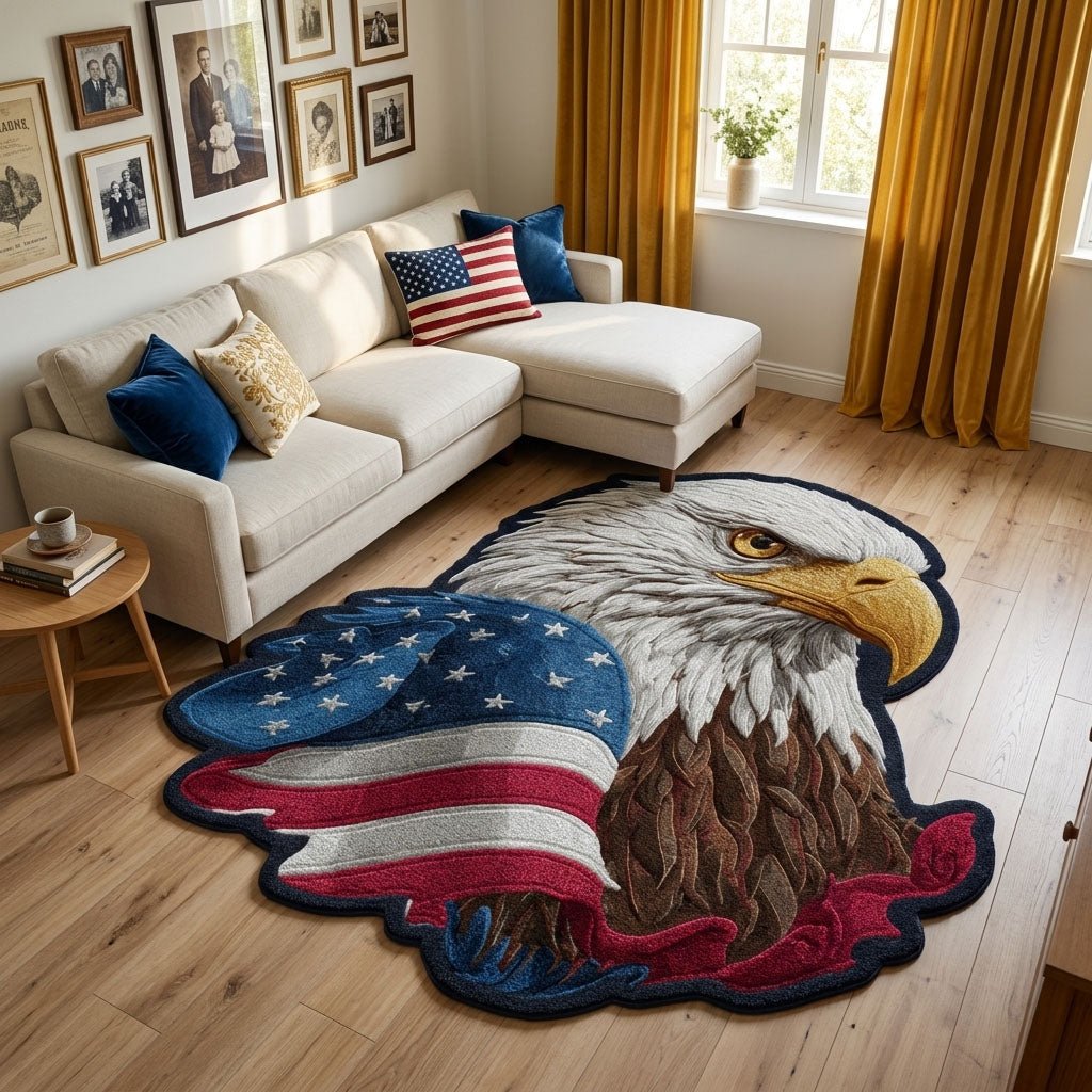 Eagle Pride Shaped Area Rug