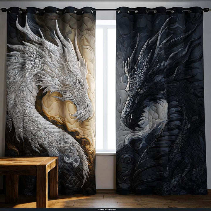 Earth Dragon Quilted Curtains