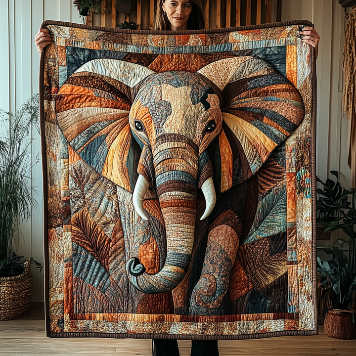Elephant Song Quilted Blanket