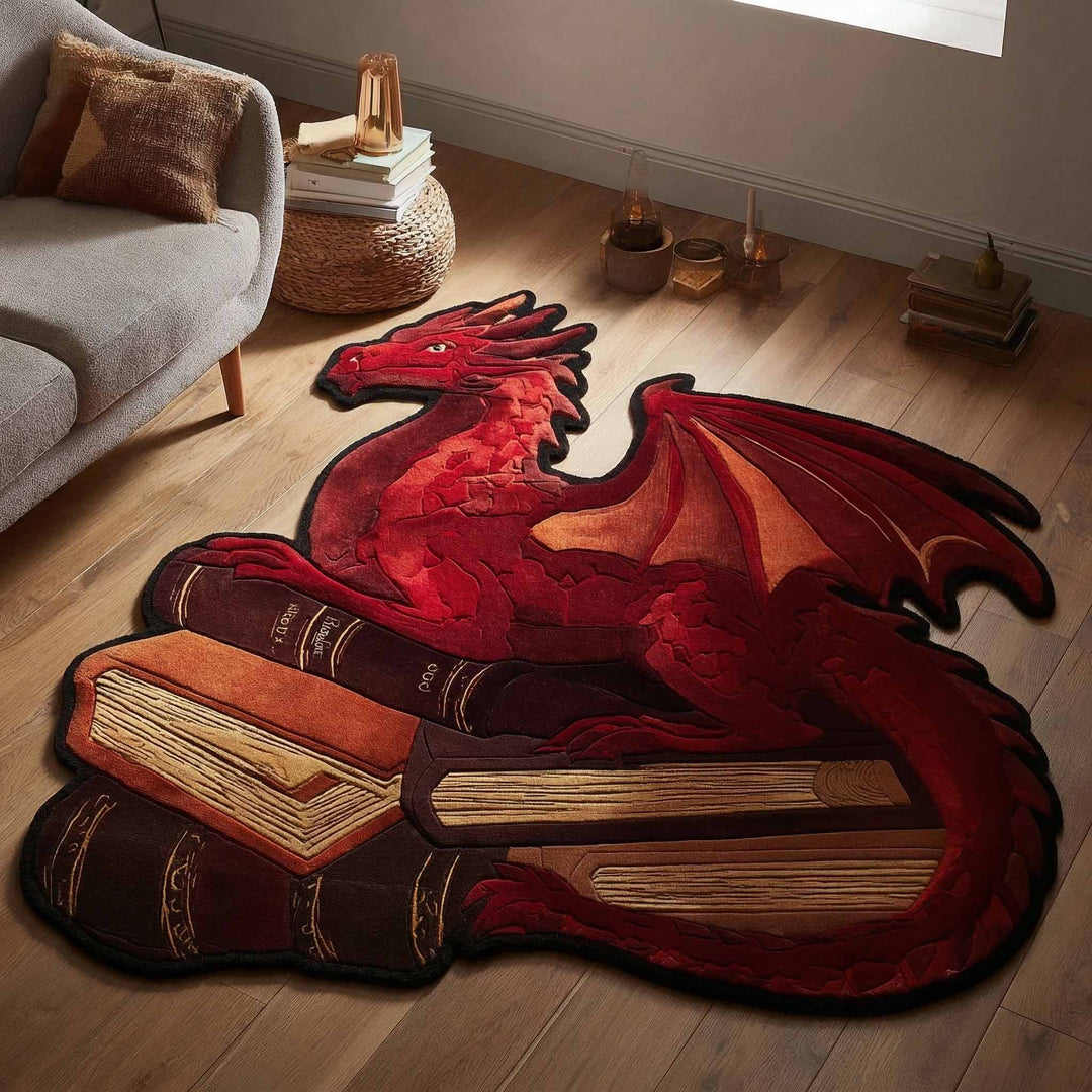 Ember Wyrm Custom-Shaped Rug