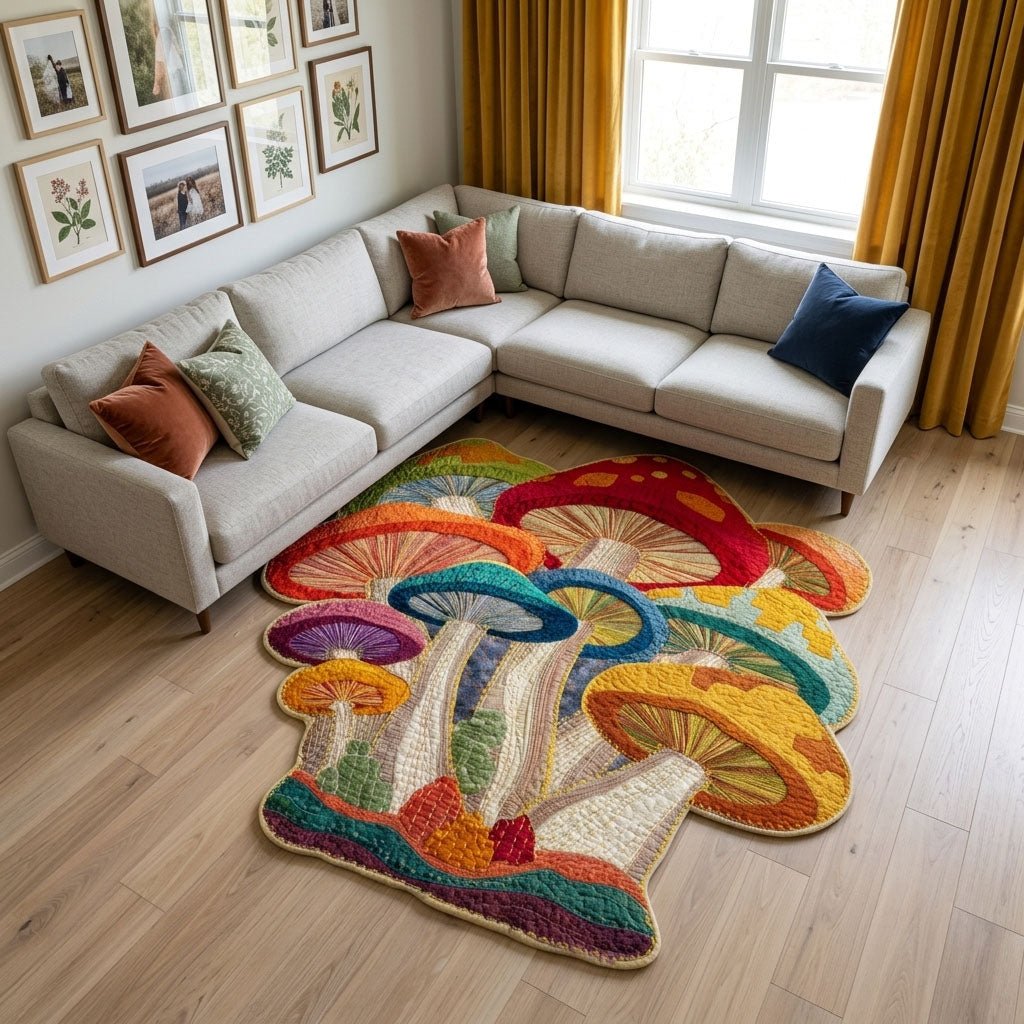 Enchanted Mushroom Shaped Area Rug