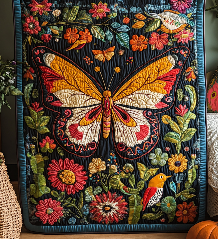 Enchanted Garden Art Quilt Wall Hanging