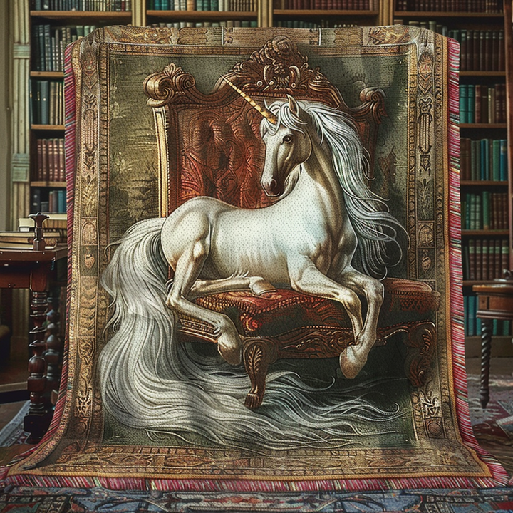 Eternal Companion Unicorn Woven Blanket