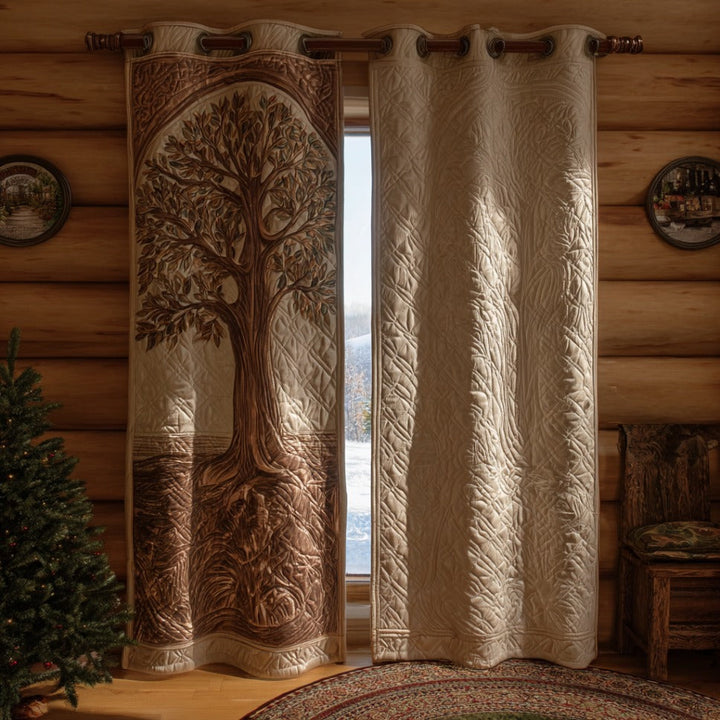 Eternal Tree Quilted Curtains