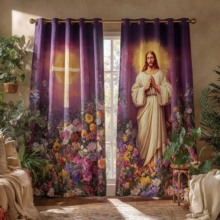 Eternal Saviour Quilted Curtains