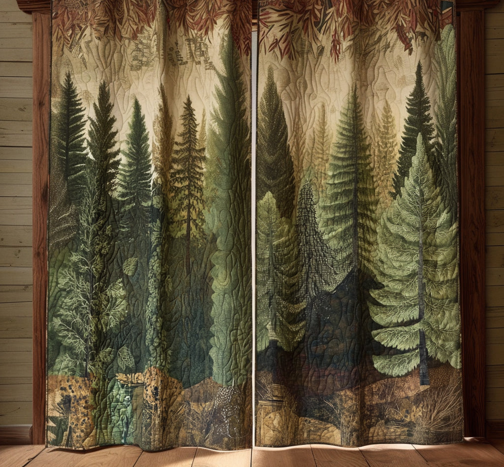 Forest Quilted Curtains
