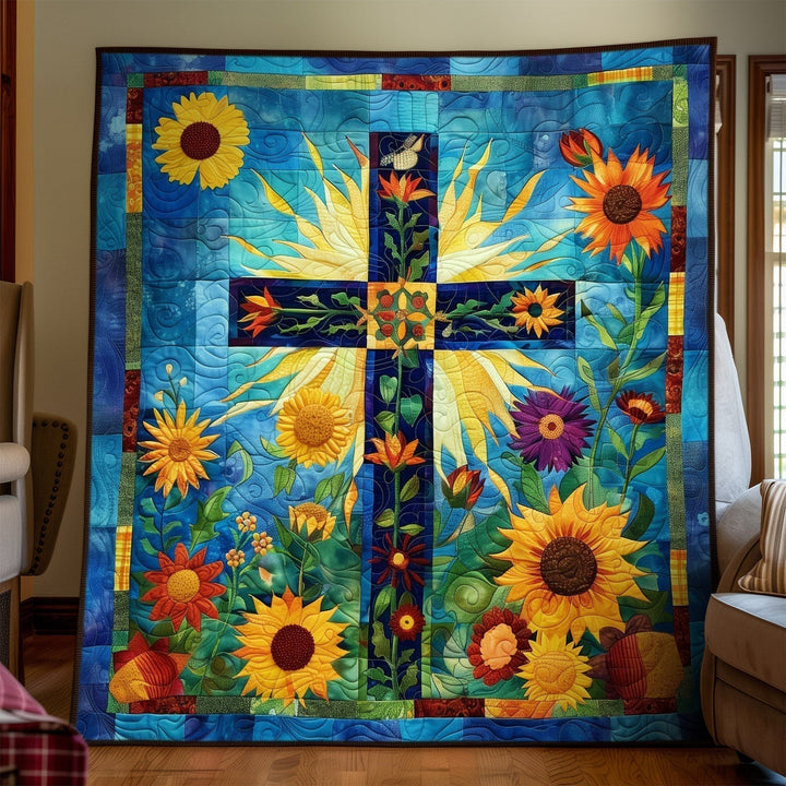 Faithful Blooms Art Quilt Wall Hanging