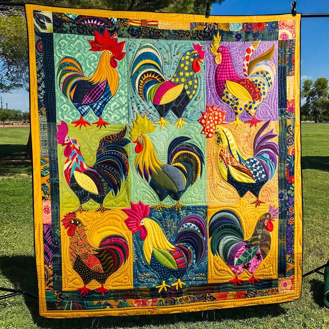 Farm Party Art Quilt Wall Hanging