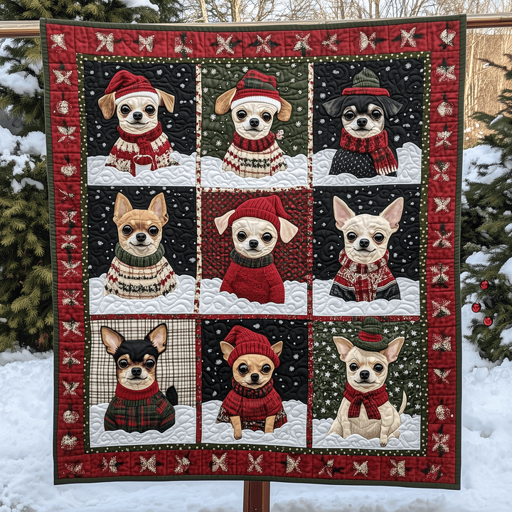 Chihuahua Art Quilt Wall Hanging