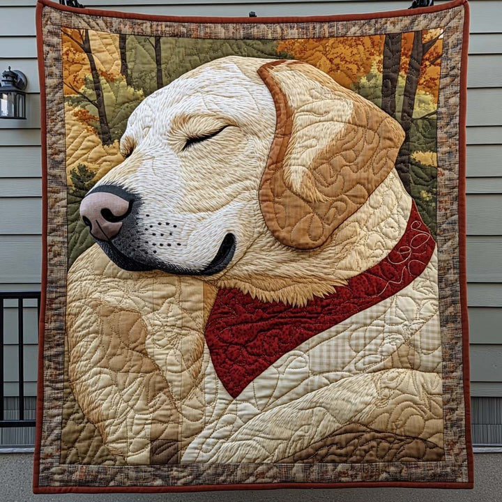 Fetch in the Fields Patchwork Art Quilt Wall Hanging