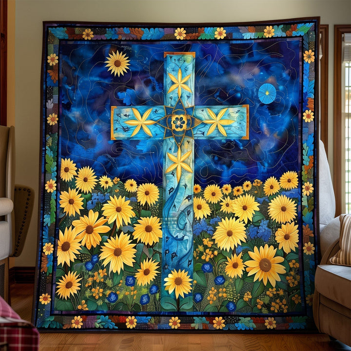 Floral Pattern Art Quilt Wall Hanging