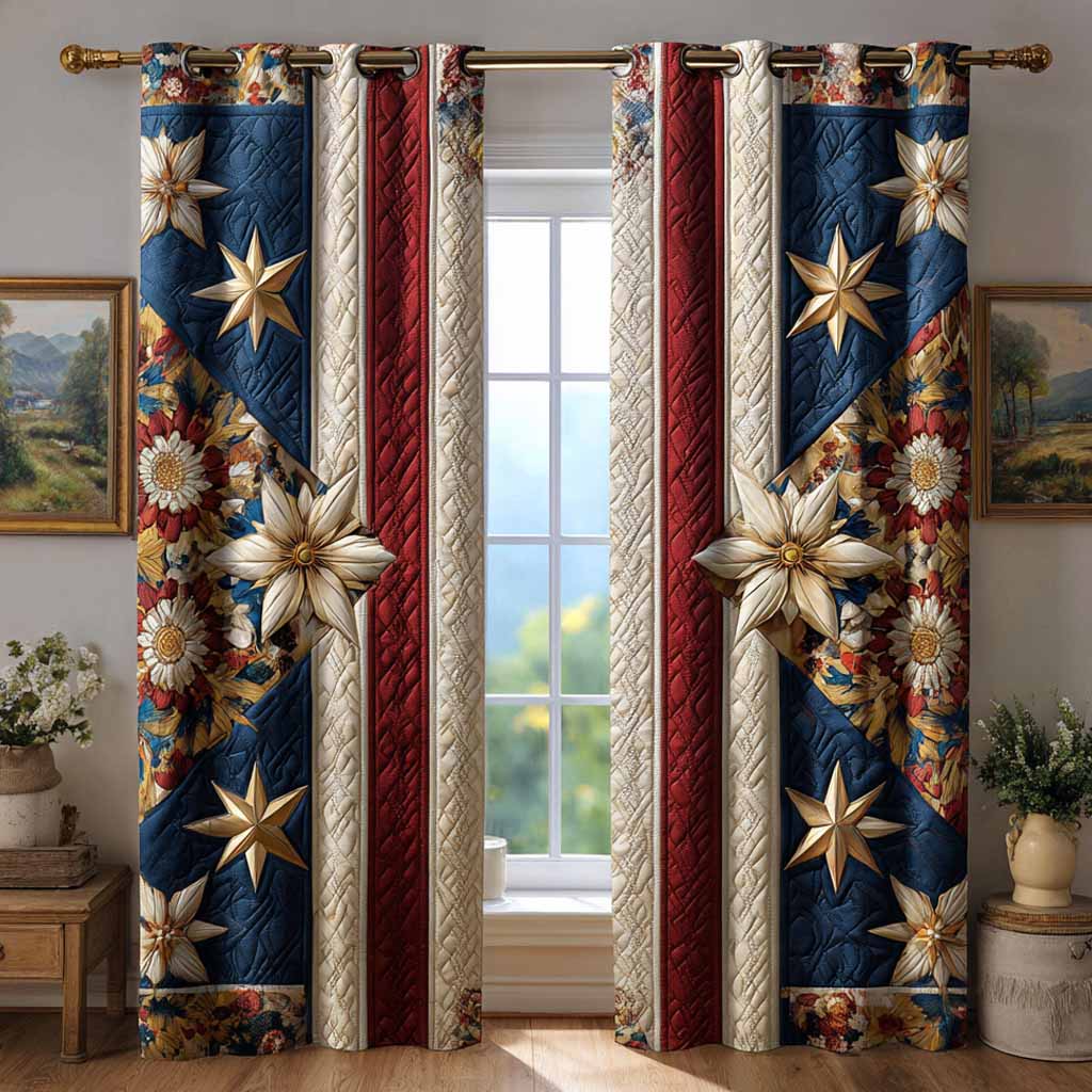 Garden Bloom Quilted Curtains