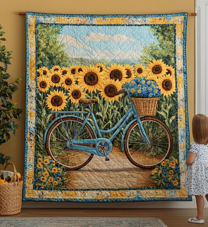 Flower Stroll Art Quilt Wall Hanging