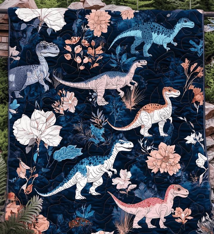 Floraldactyl Art Quilt Wall Hanging
