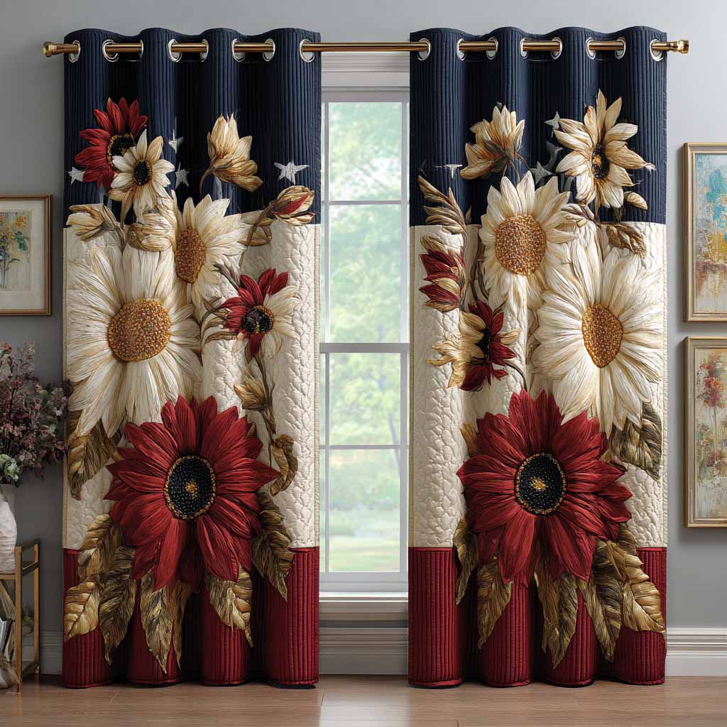 Floral Glory Quilted Curtains