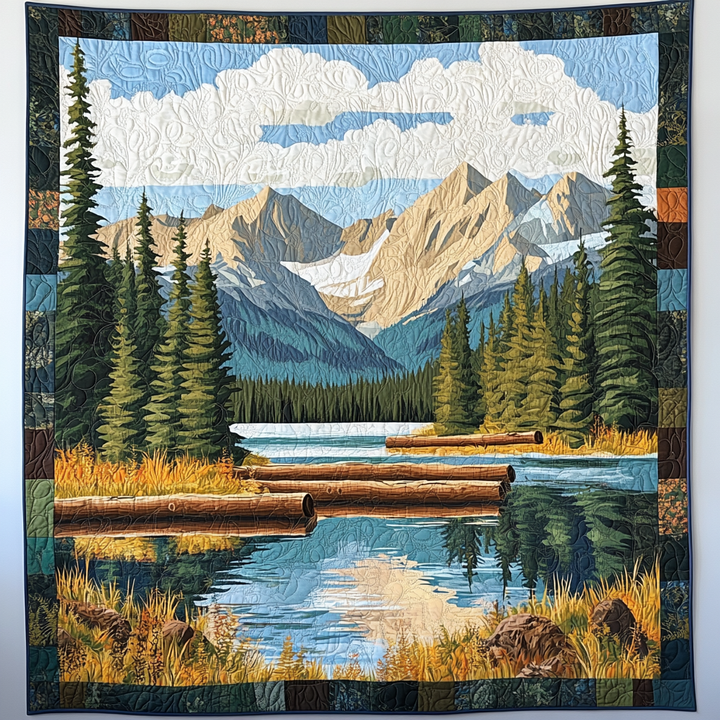Woodland Waterscape Art Quilt Wall Hanging