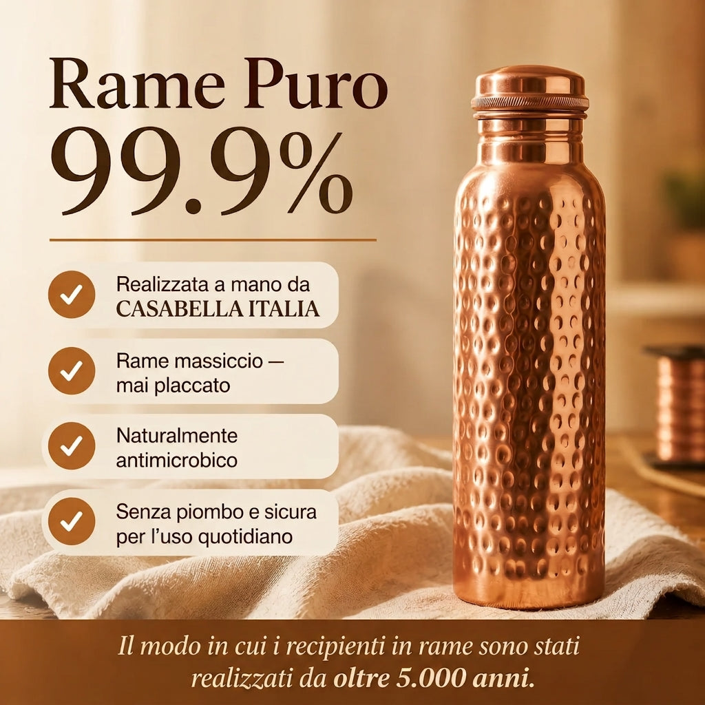 Smooth Copper Water Bottle, 32 oz