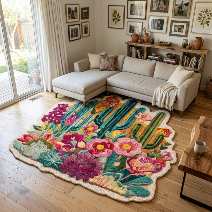 Golden Dunes Shaped Area Rug