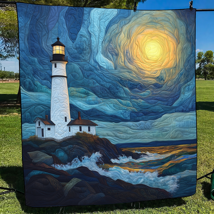 Harbour of Hope Lighthouse Quilted Blanket