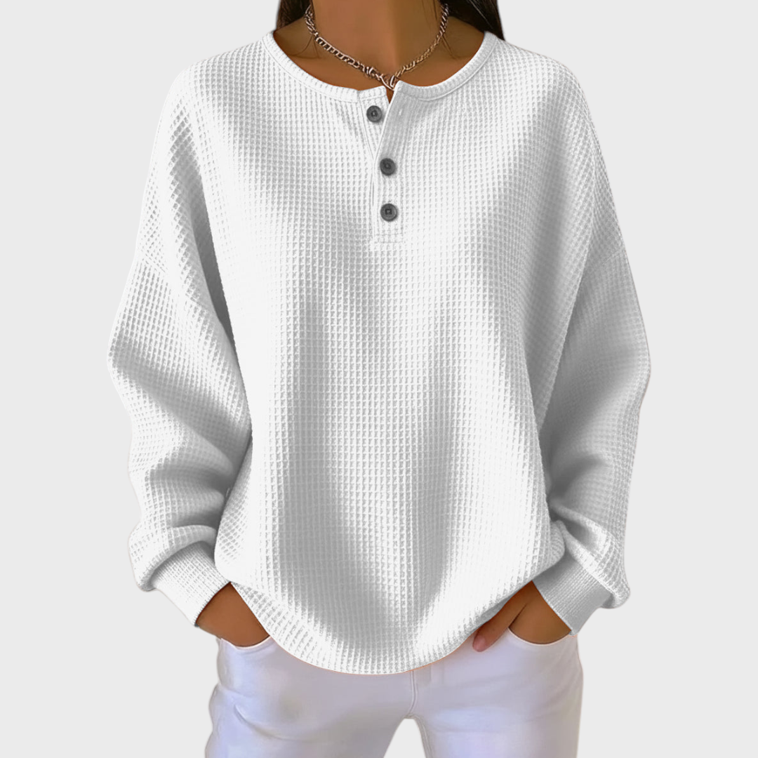 Betsy - Soft Waffle-Knit Sweatshirt