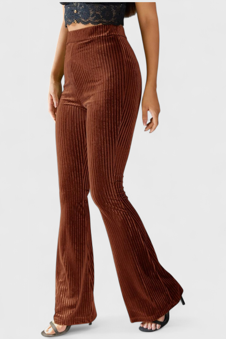 Lissa - Velvet Flared Pants