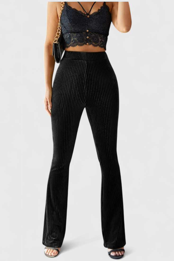 Lissa - Velvet Flared Pants