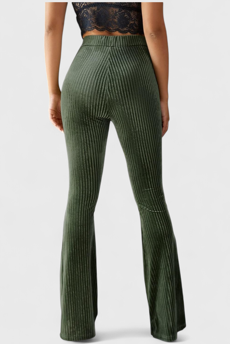 Lissa - Velvet Flared Pants