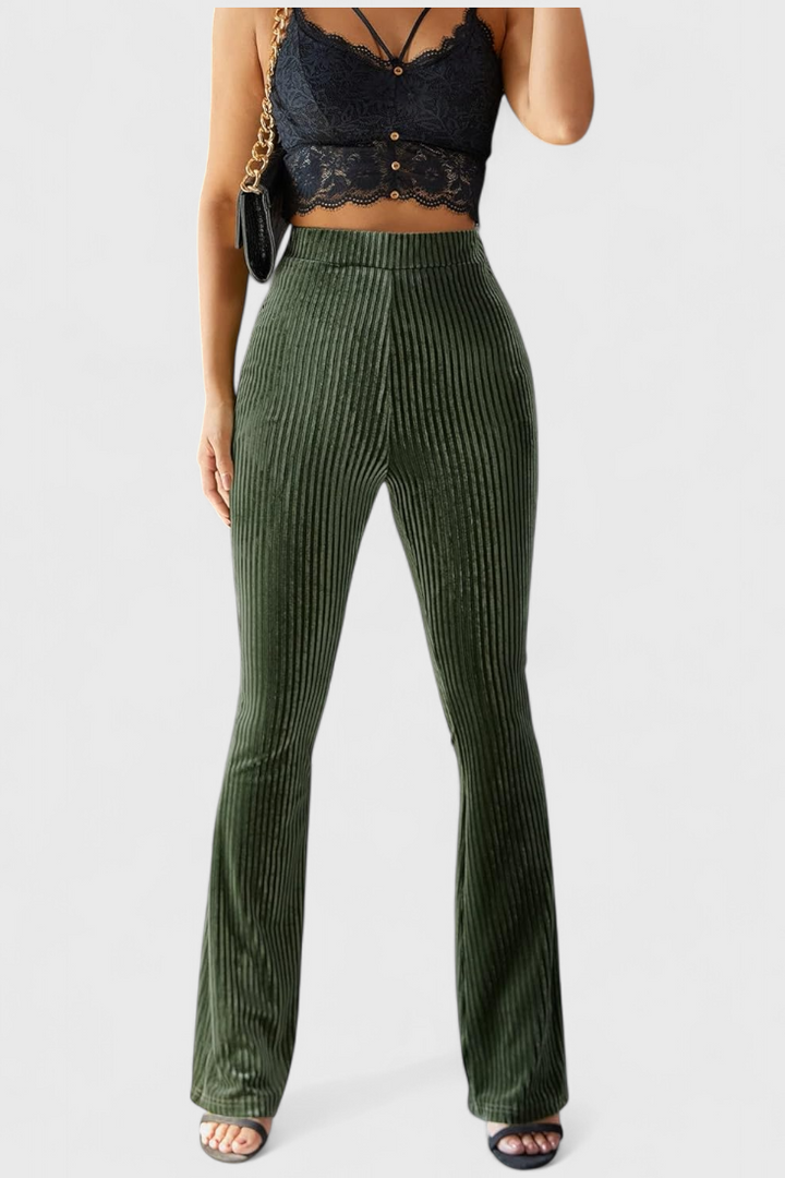 Lissa - Velvet Flared Pants