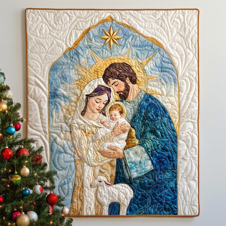 Holy Family Art Quilt Wall Hanging