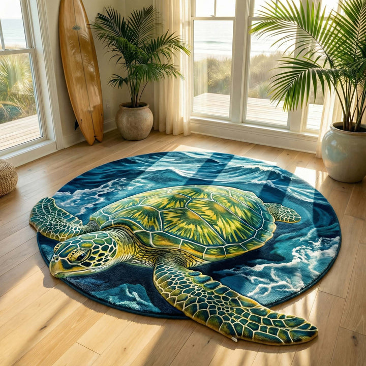 Horizon Turtle Custom Shaped Rug