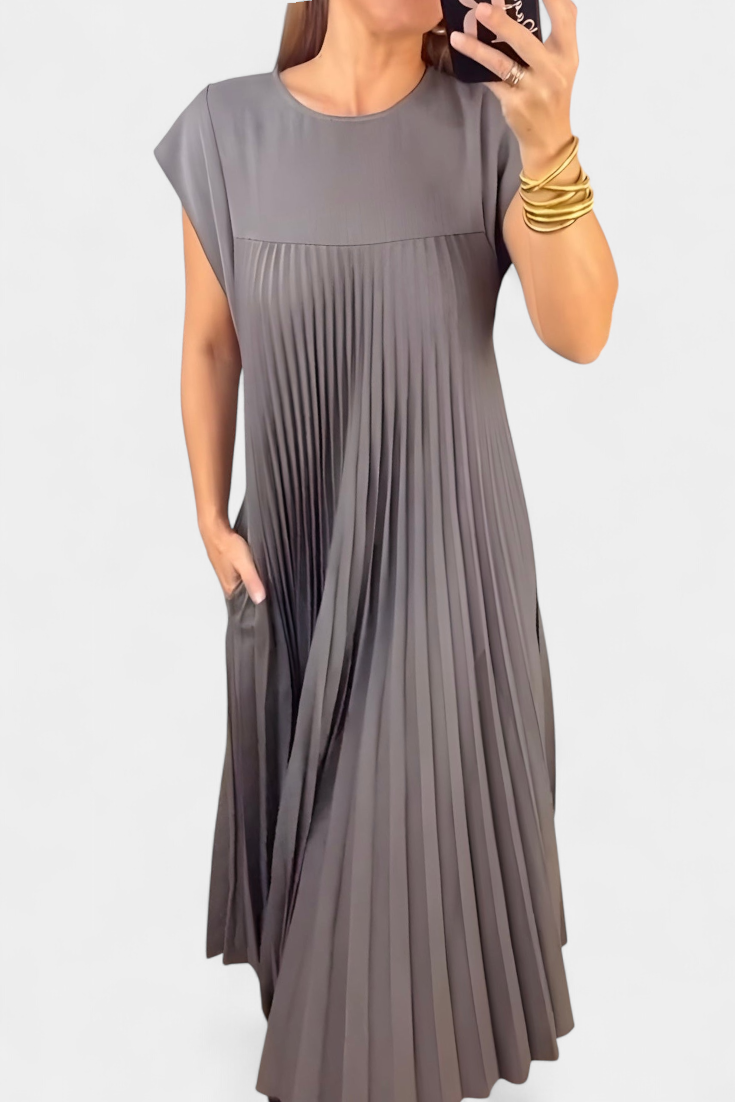 Brook - Pleated Midi Dress