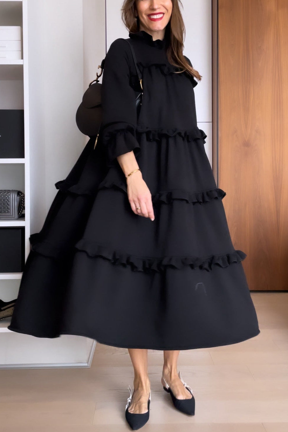 Fatima - Ruffle Sweatshirt Dress