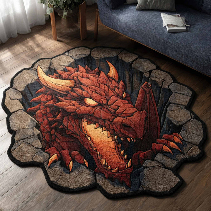 Inferno Maw Shaped Area Rug