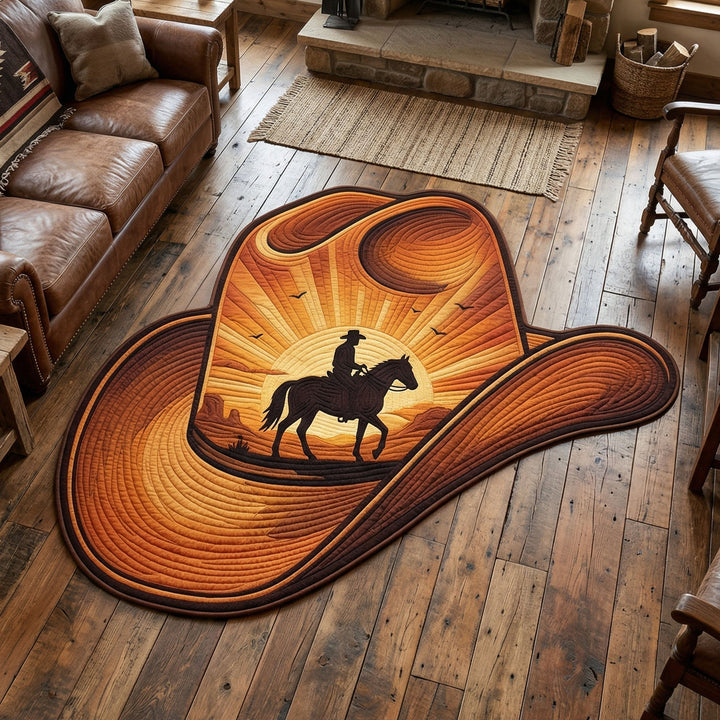 Lone Bison Shaped Rug