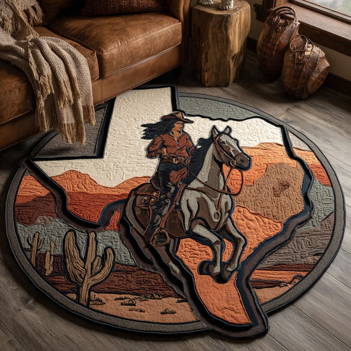 Lone Cowboy Custom Shaped Rug