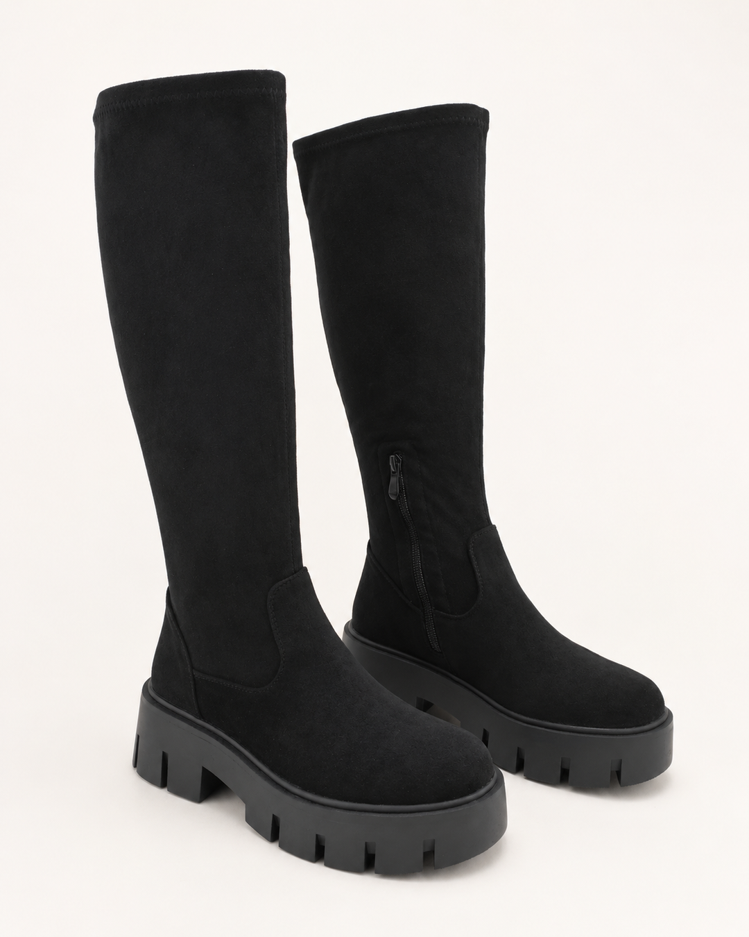 Amara - Platform Chunky Sole Tall Boots