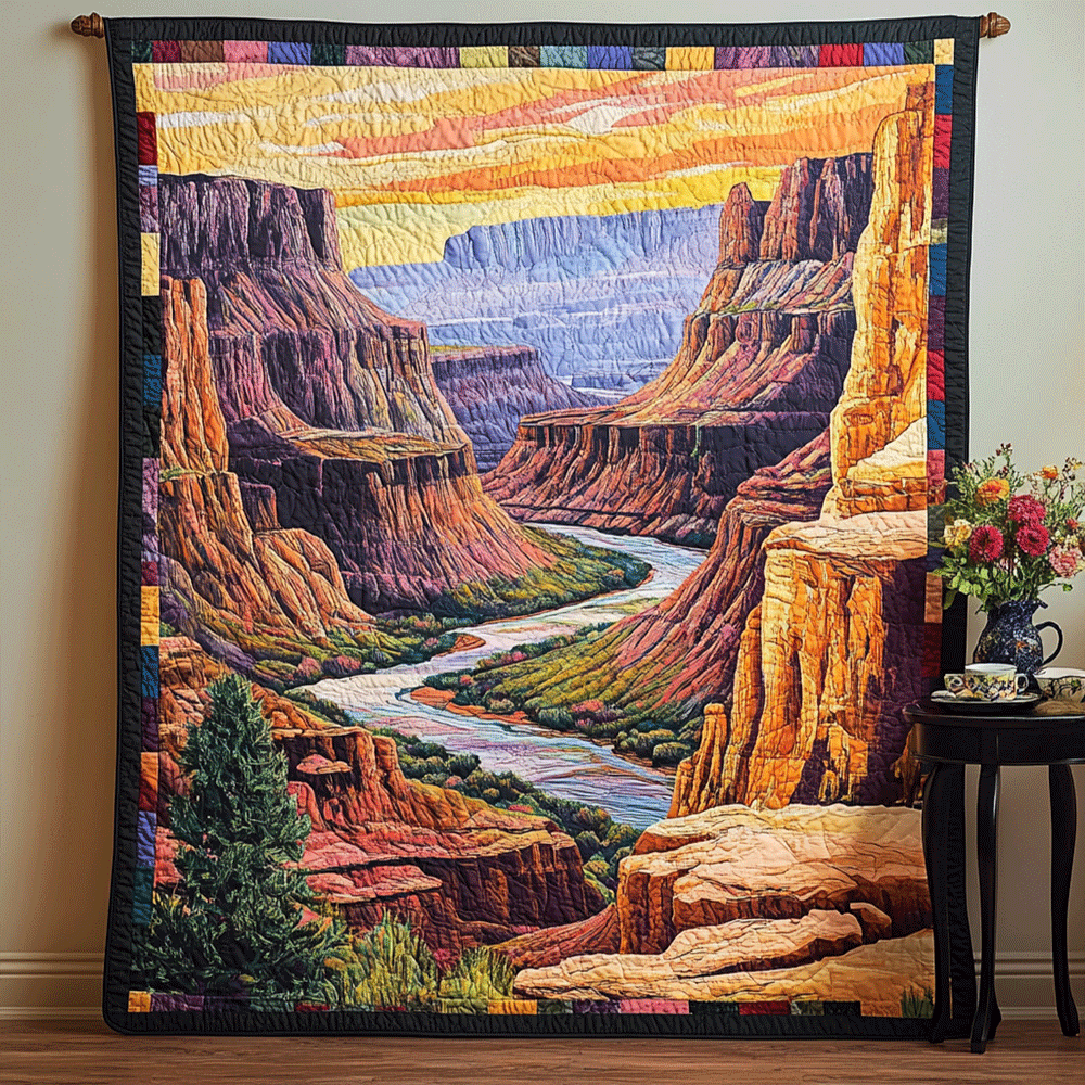 Majestic Mountain Art Quilt Wall Hanging