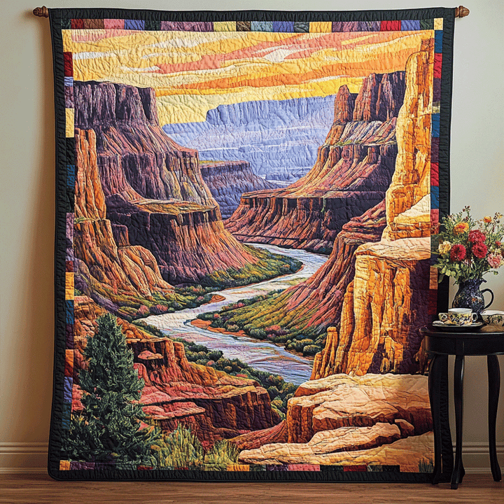 Majestic Mountain Art Quilt Wall Hanging